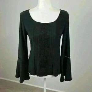 White House Black Market Black Blouse Size XS